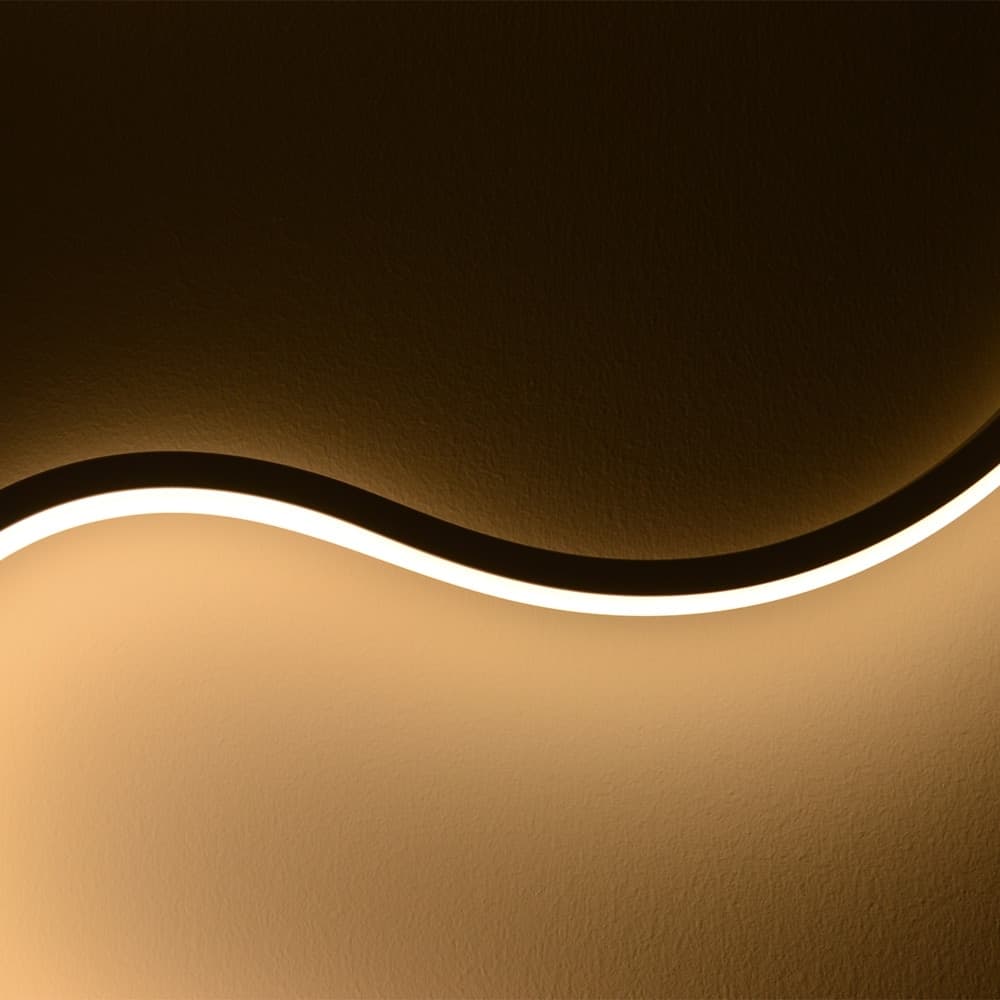 APPLIQUE DA MURO LED 28W DESIGN A SERPENTE BIANCO TONALITÀ LUCE 3IN1 2240LM E69-B3C - 8