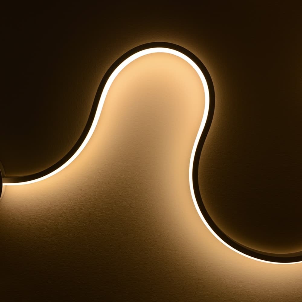 APPLIQUE DA MURO LED 28W DESIGN A SERPENTE BIANCO TONALITÀ LUCE 3IN1 2240LM E69-B3C - 9