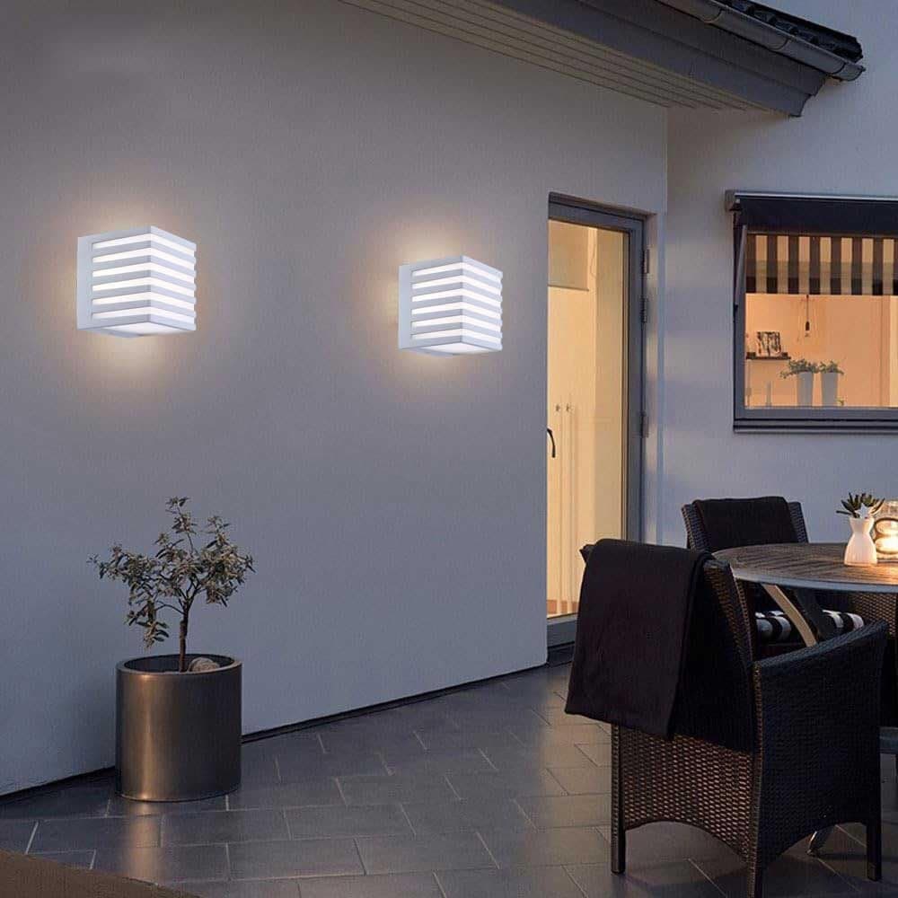 APPLIQUE MURO PER ESTERNO A LED 10 WATT LAMPADA DECORATIVA A CUBO TECNOLOGIA CCT B110-B3C - 4