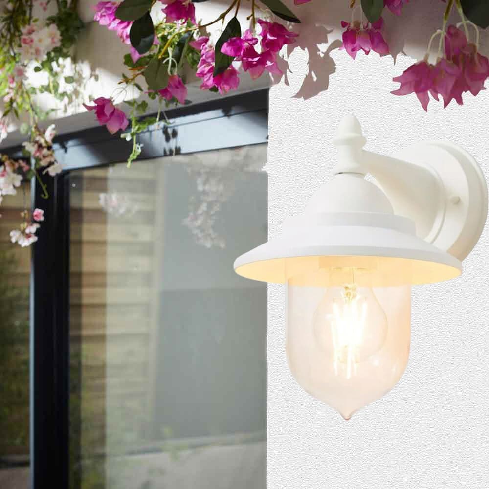 LANTERNA A PARETE STILE RETRÒ LAMPADA DA MURO PER GIARDINO FACCIATE E27 IP44 524WA-B247 - 13