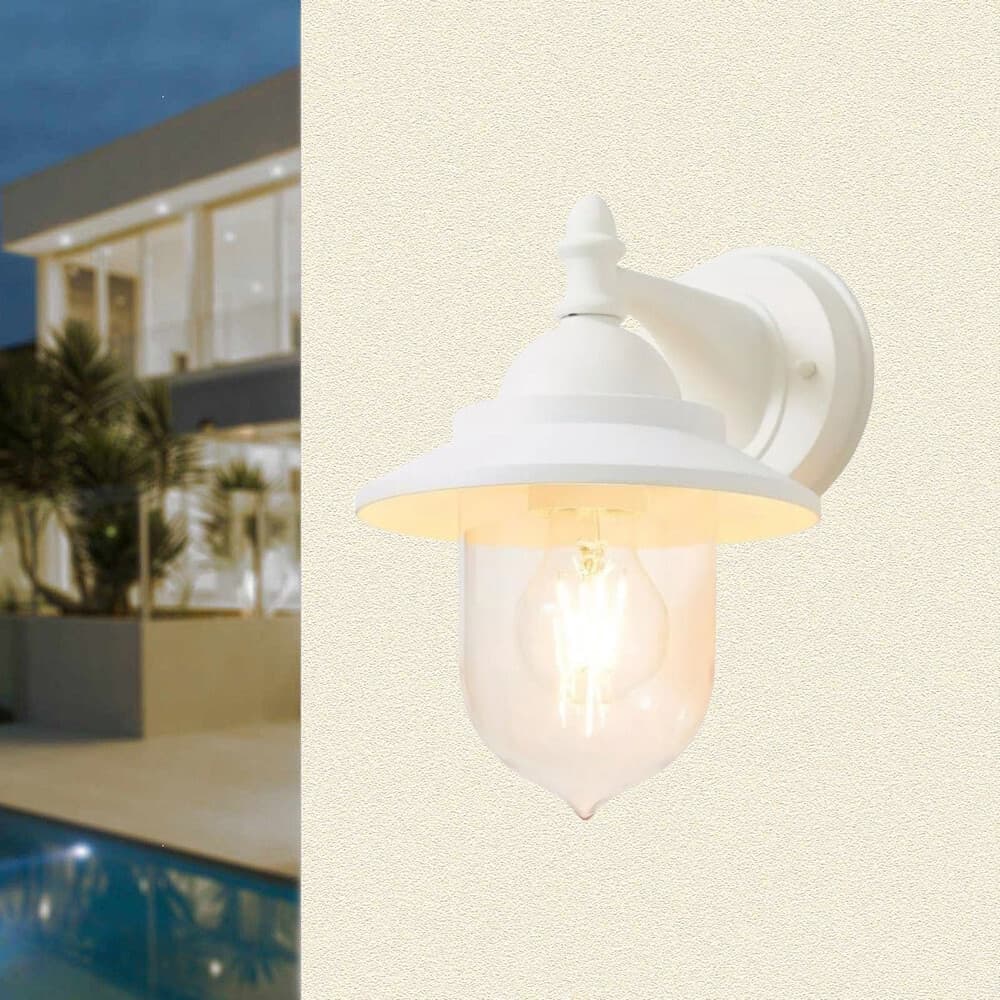 LANTERNA A PARETE STILE RETRÒ LAMPADA DA MURO PER GIARDINO FACCIATE E27 IP44 524WA-B247 - 14