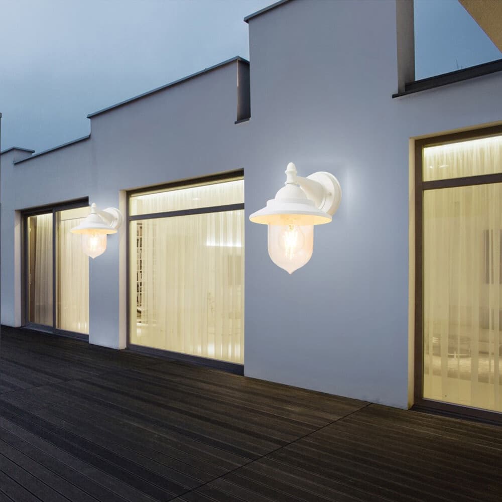 LANTERNA A PARETE STILE RETRÒ LAMPADA DA MURO PER GIARDINO FACCIATE E27 IP44 524WA-B247 - 16