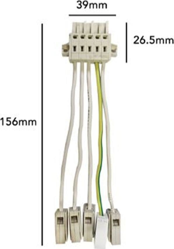 CONNETTORE ILLUMINAZIONE LINEARE A LED TRIFASE PER QJ68150-3C TAPPO TERMINALE QJ68150-CV - 3