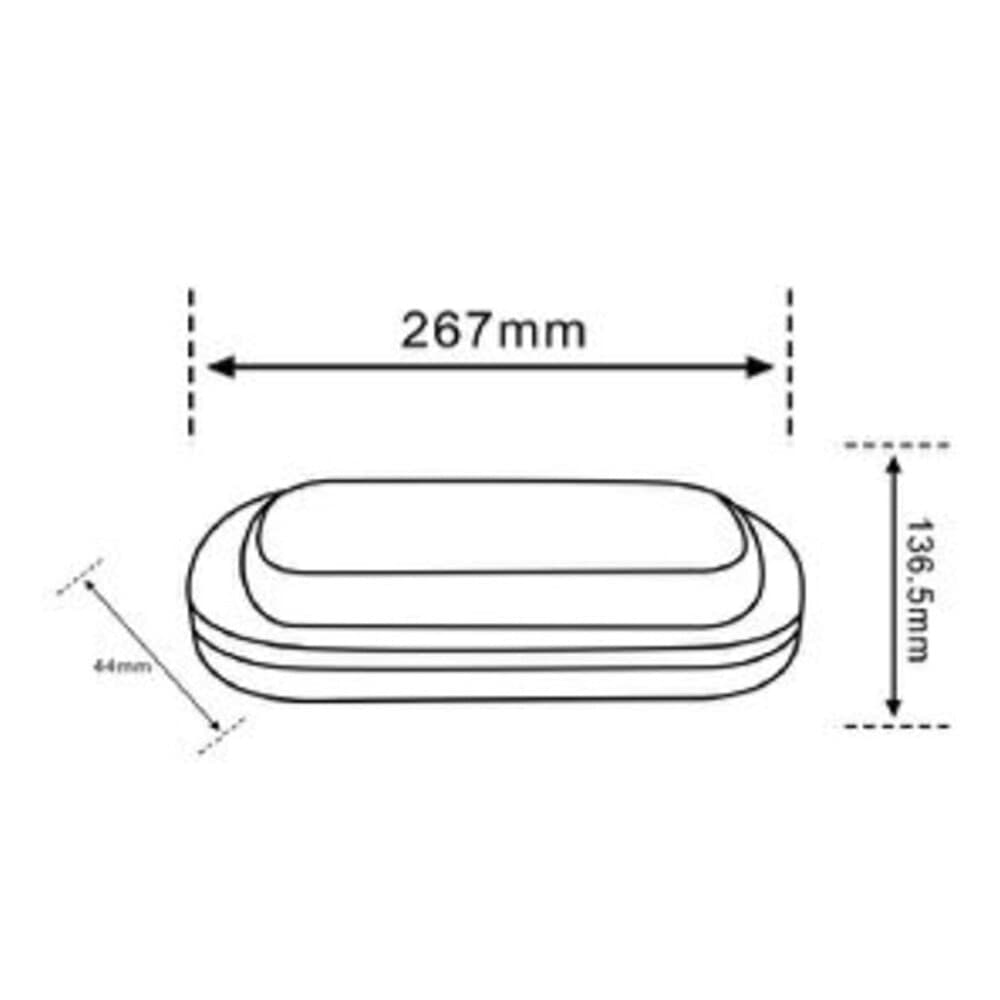 APPLIQUE A LED DA PARETE PLAFONIERA SOFFITTO OVALE 23 WATT CCT SWITCH IP65 XG-907-3C - 14