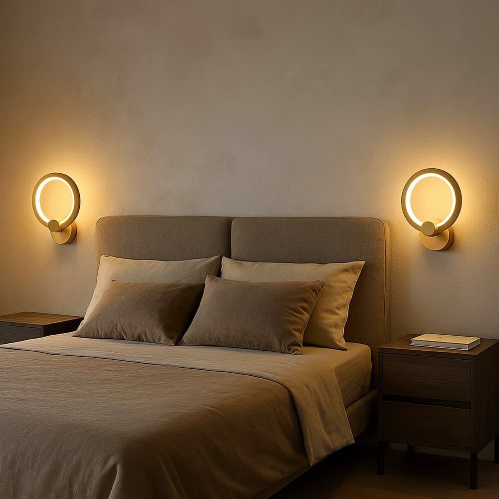 APPLIQUE LED FORMA DI CERCHIO 9W MODERNA TECNOLOGIA CCT LUCE FREDDA CALDA NATURALE E27-3C - 7