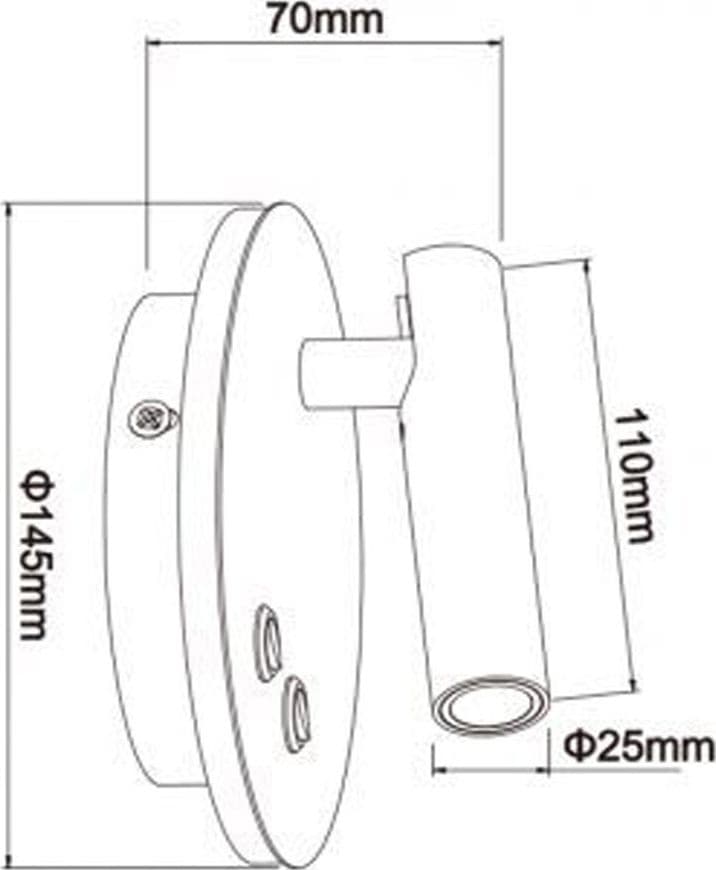 APPLIQUE LED ORIENTABILE DA PARETE DOPPIA FONTE LUMINOSA 8 WATT LUCE CALDA 3000K MR-01 - 17