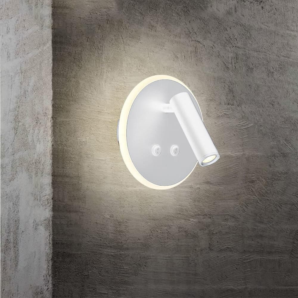 APPLIQUE LED ORIENTABILE DA PARETE DOPPIA FONTE LUMINOSA 8 WATT LUCE CALDA 3000K MR-01 - 7
