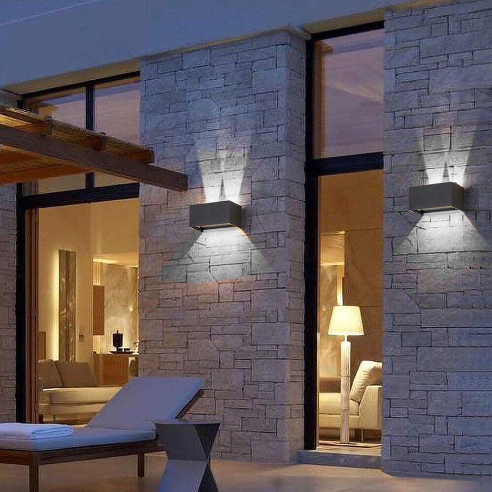 APPLIQUE LAMPADA LED 24W DA ESTERNO A PARETE DOPPIO FASCIO LUMINOSO REGOLABILE IP65 ES30 - 13