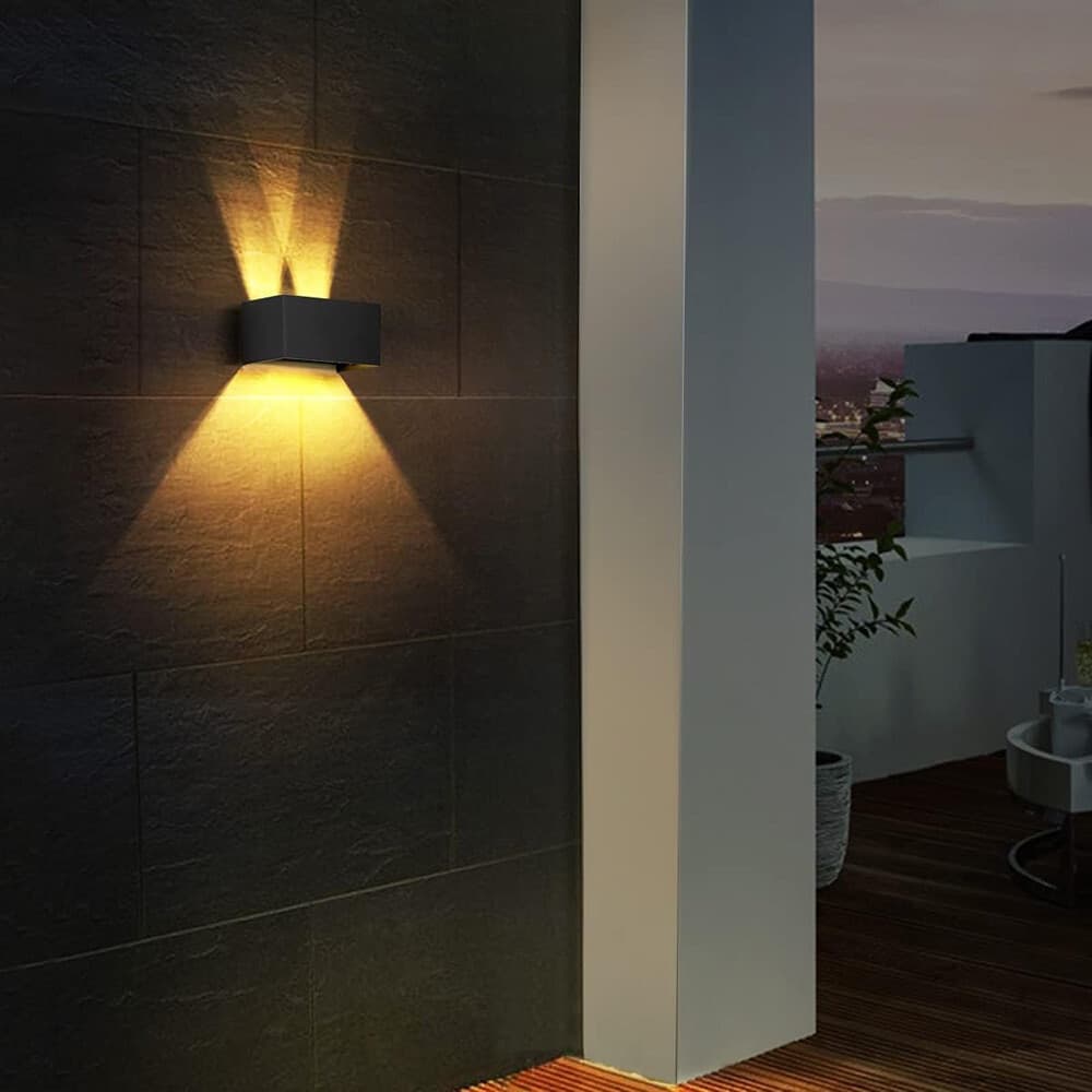 APPLIQUE LAMPADA LED 24W DA ESTERNO A PARETE DOPPIO FASCIO LUMINOSO REGOLABILE IP65 ES30 - 15