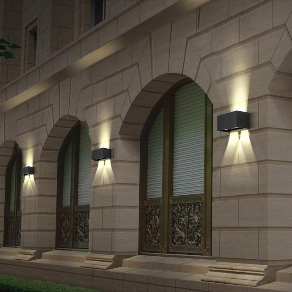 APPLIQUE LAMPADA LED 24W DA ESTERNO A PARETE DOPPIO FASCIO LUMINOSO REGOLABILE IP65 ES30 - 16