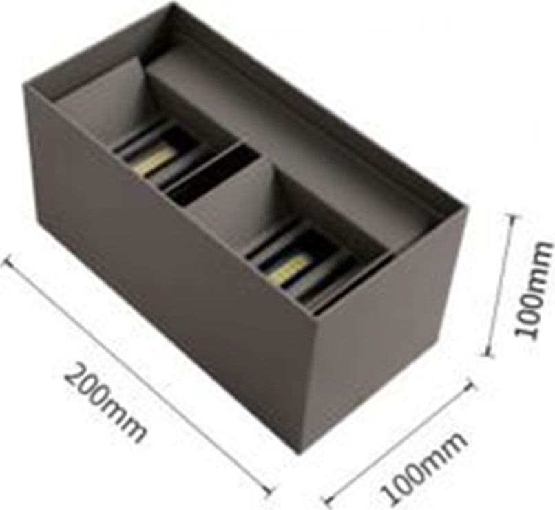 APPLIQUE LAMPADA LED 24W DA ESTERNO A PARETE DOPPIO FASCIO LUMINOSO REGOLABILE IP65 ES30 - 19