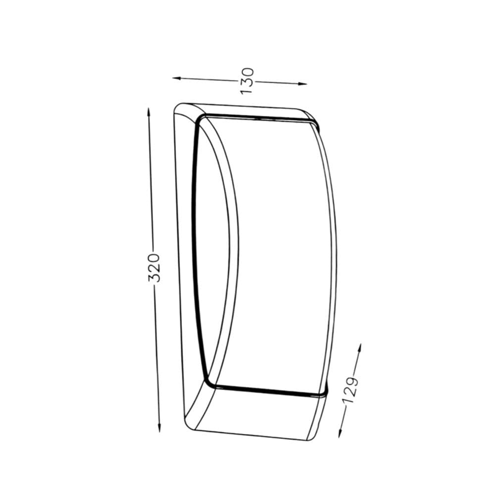 APPLIQUE A PARETE PER ESTERNO LAMPADA DA MURO BALCONI TERRAZZO ATTACCO E27 IP54 567WB-H320 - 16