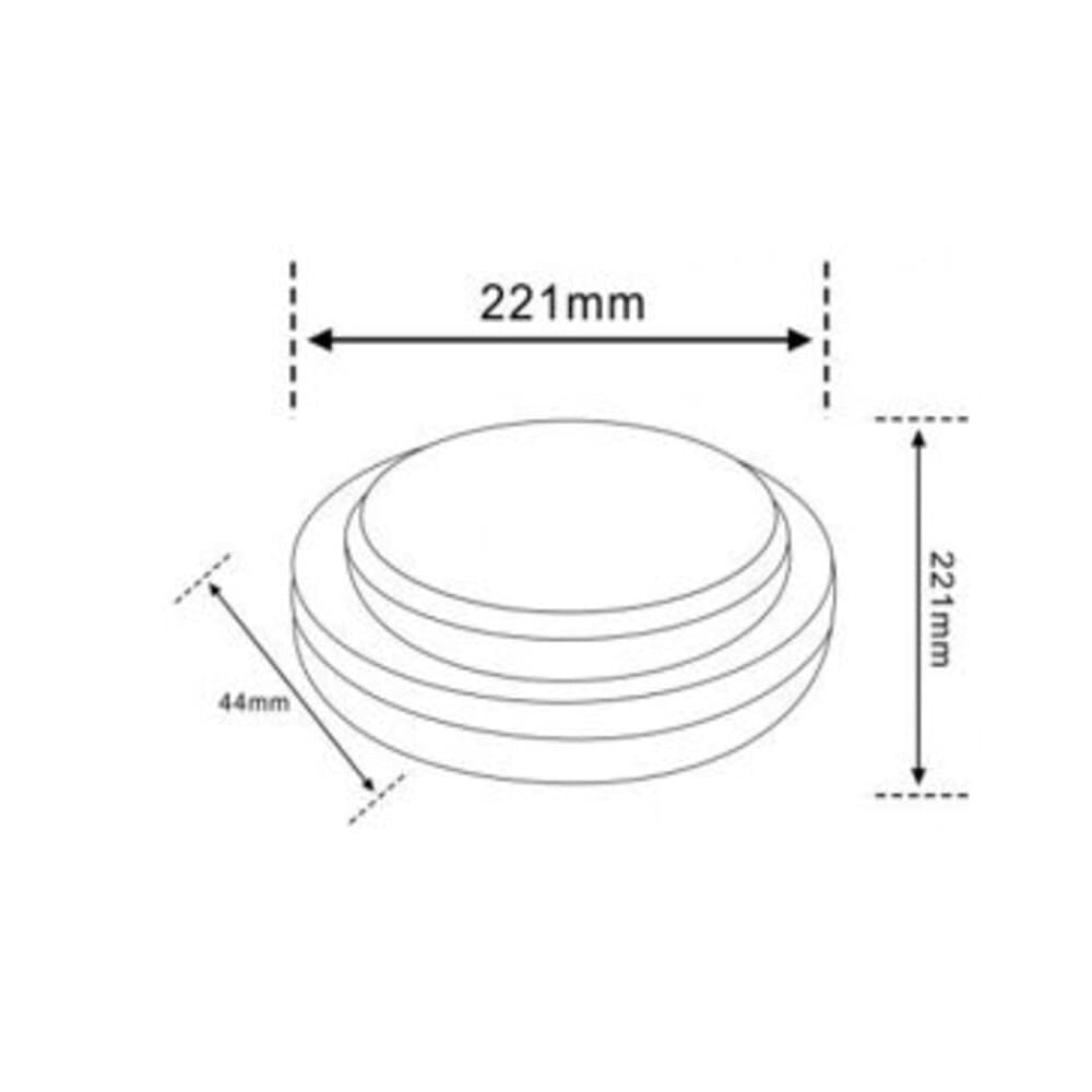 APPLIQUE A LED DA PARETE PLAFONIERA SOFFITTO TONDA 23 WATT CCT SWITCH IP65 XG-909-3C - 13