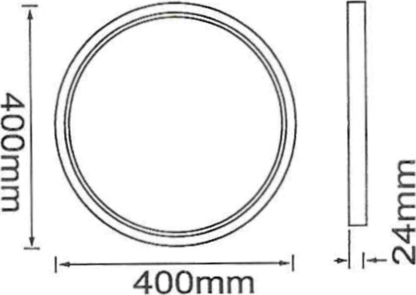 PLAFONIERA ULTRA SLIM LED 30W ROTONDA 40CM IP40 CCT 3IN1 CAMBIA COLORE LUCE MXDY400-30W-3C - 9