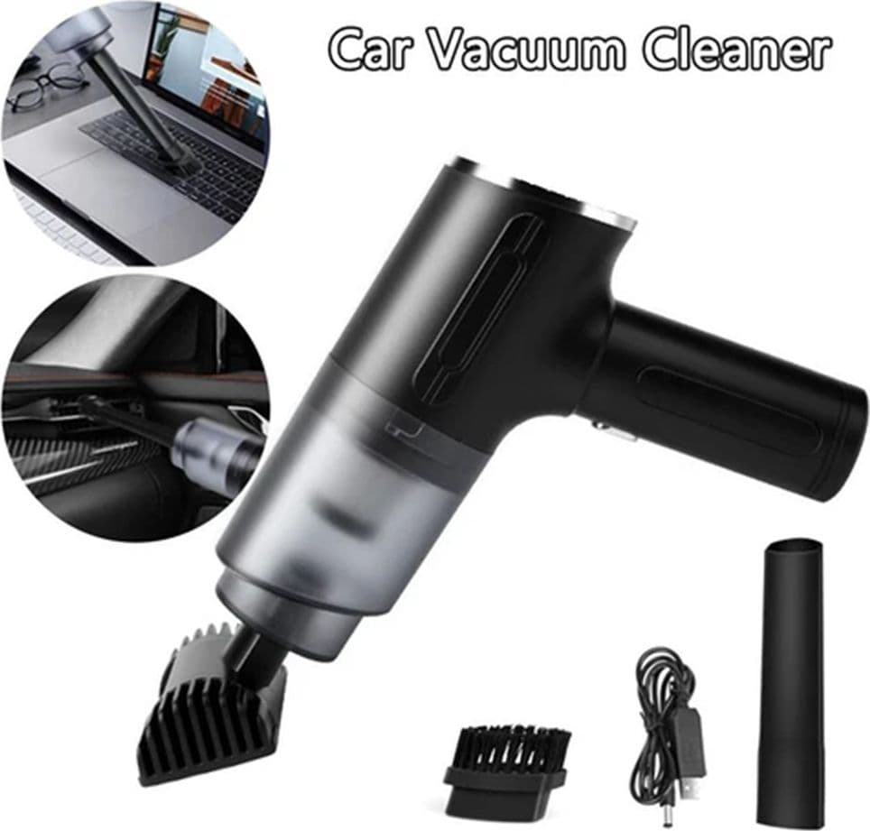 MINI ASPIRAPOLVERE SOFFIATORE PROFESSIONALE PORTATILE 4 IN 1 PER CASA AUTO RICARICA USB - 12