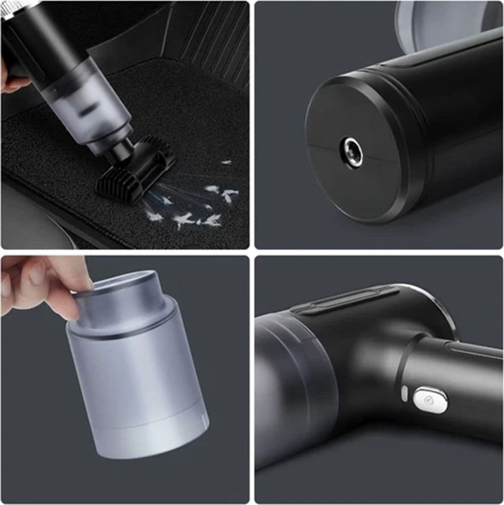 MINI ASPIRAPOLVERE SOFFIATORE PROFESSIONALE PORTATILE 4 IN 1 PER CASA AUTO RICARICA USB - 13