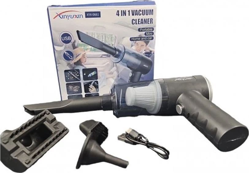MINI ASPIRAPOLVERE SOFFIATORE PROFESSIONALE PORTATILE 4 IN 1 PER CASA AUTO RICARICA USB - 5