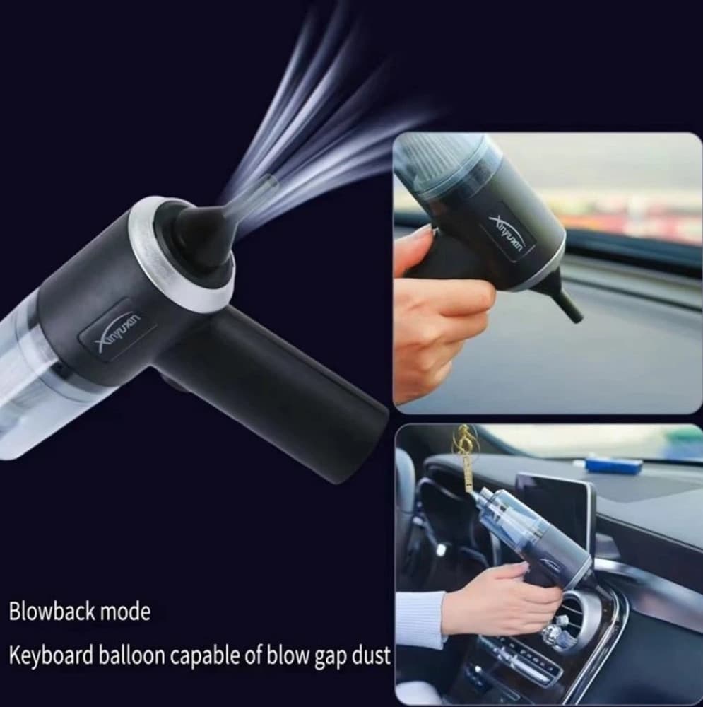 MINI ASPIRAPOLVERE SOFFIATORE PROFESSIONALE PORTATILE 4 IN 1 PER CASA AUTO RICARICA USB - 7