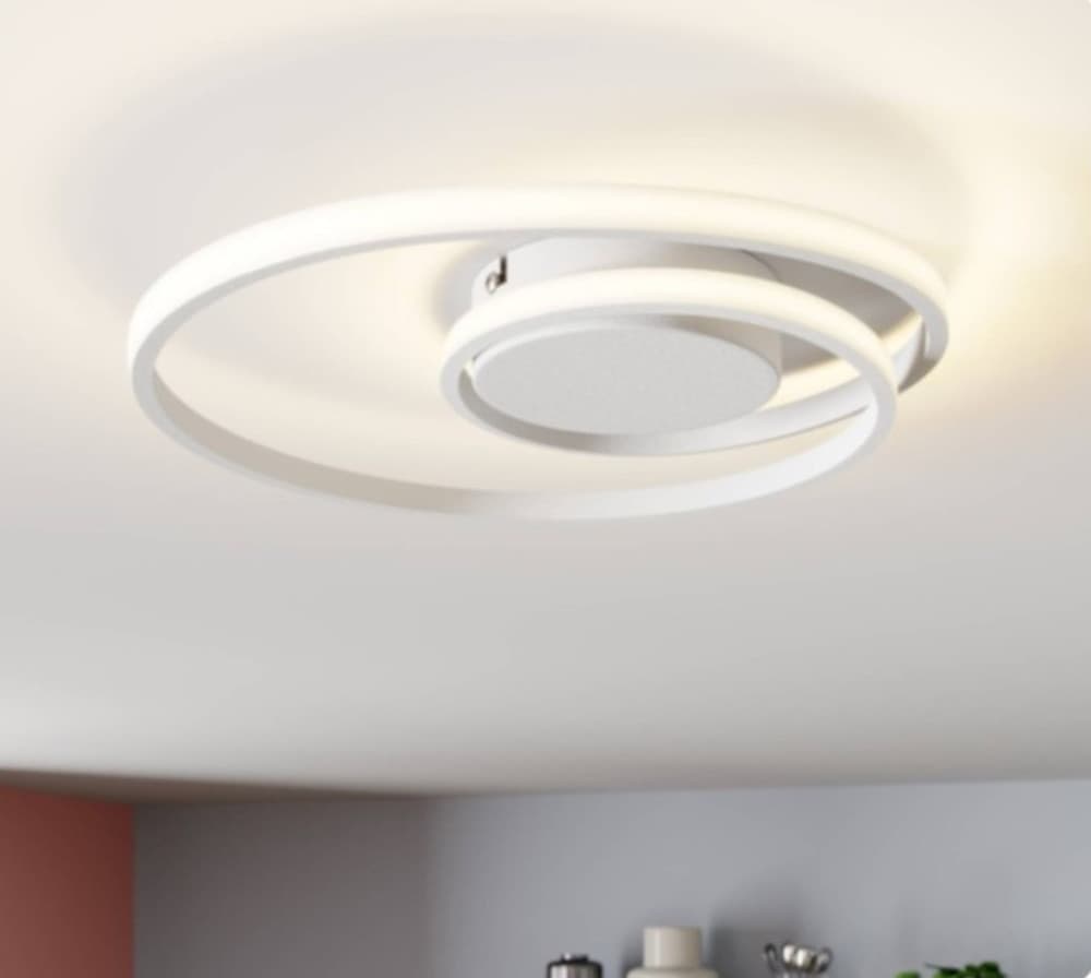 PLAFONIERA LAMPADARIO LED SMD SOFFITTO DESIGN AD ANELLI 32W 3IN1 CCT 3000K-6500K PN-20B3C - 4