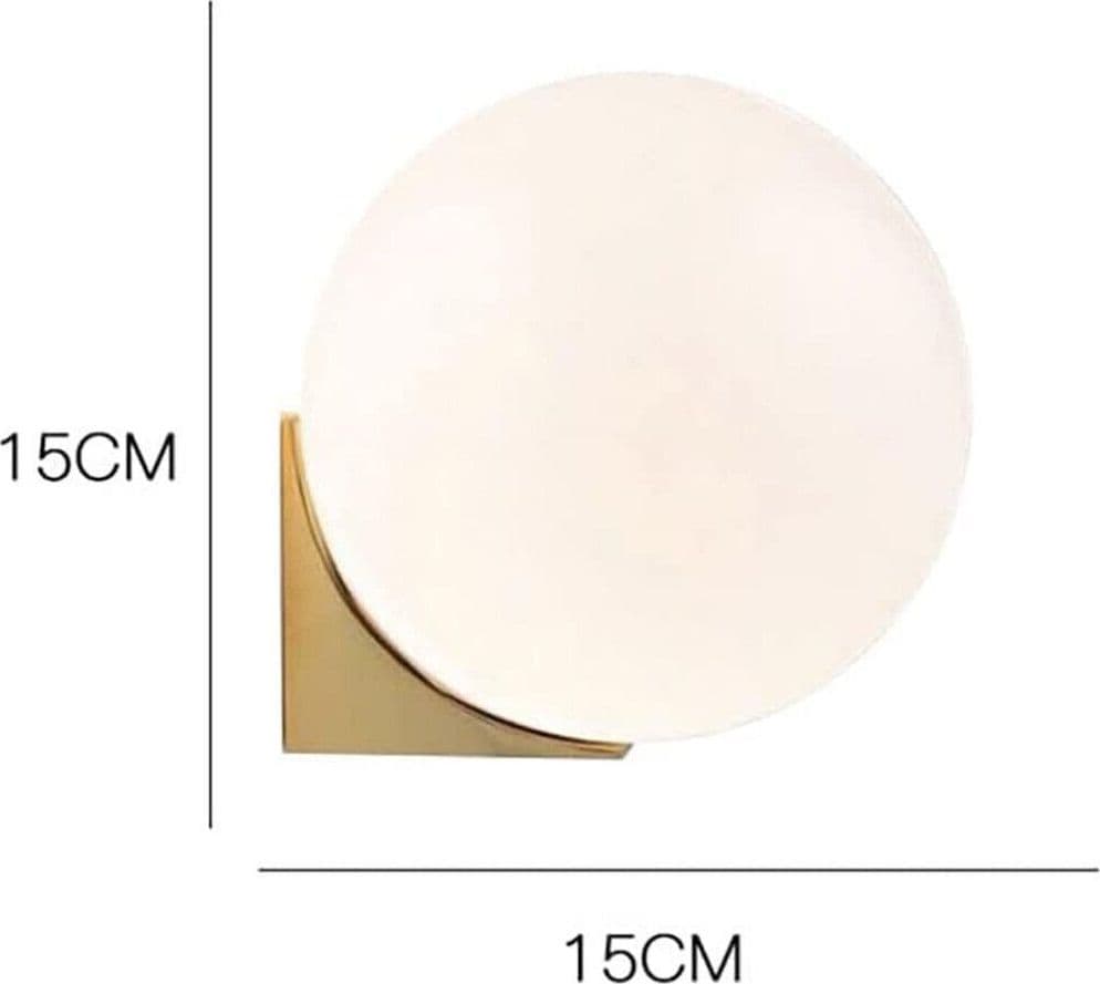 APPLIQUE A PARETE BRONZO METALLO CON SFERA LAMPADA DA MURO MINAMALISTA ATTACCO G9 AQ55 - 6
