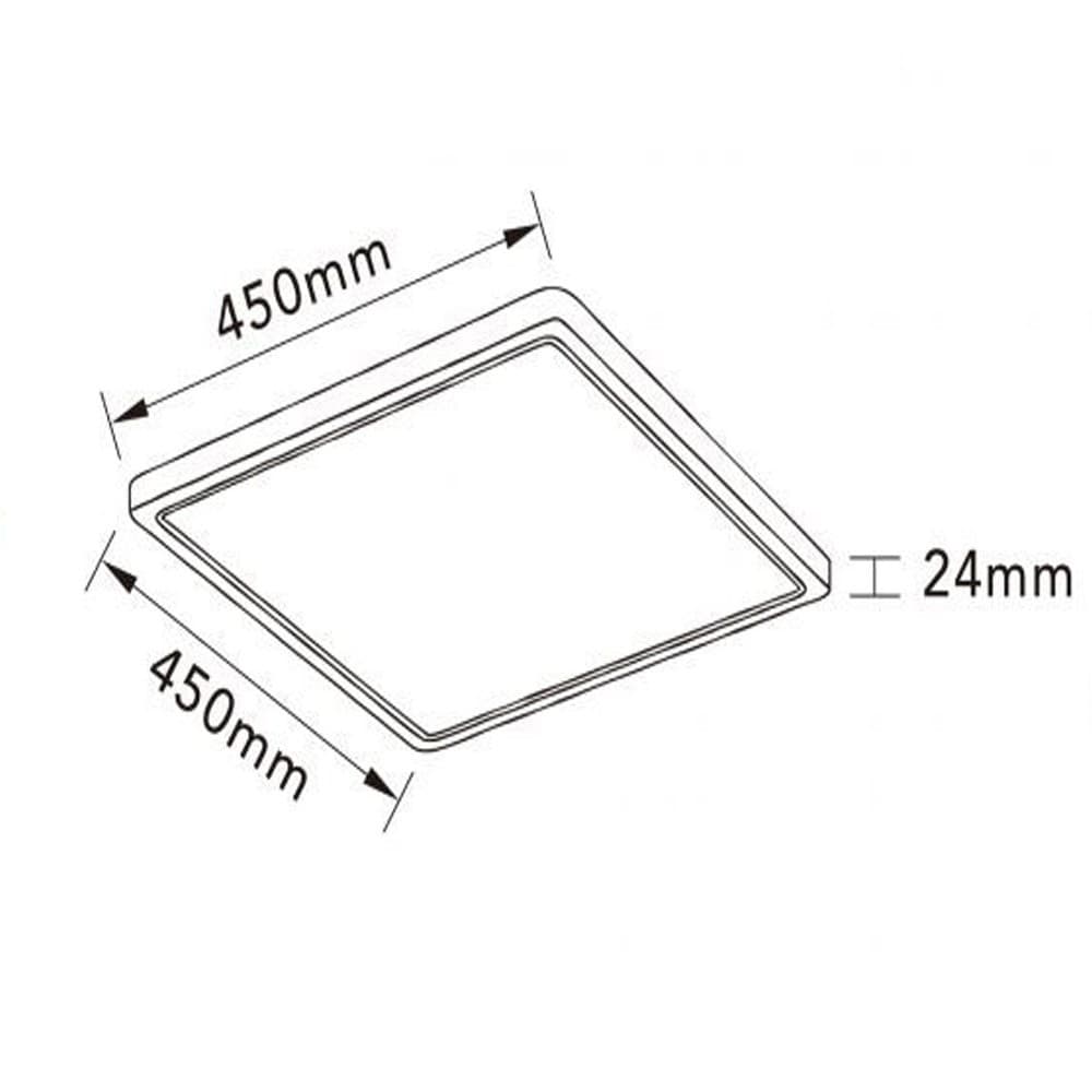 PLAFONIERA LED MODERNA ULTRA SLIM QUADRATA 45W IP40 TECNOLOGIA CCT CON SWITCH PQ-450-3C - 25