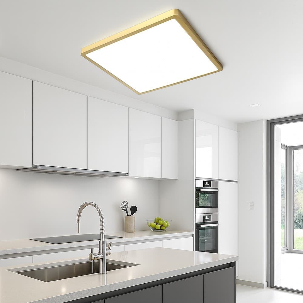 PLAFONIERA LED MODERNA ULTRA SLIM QUADRATA 45W IP40 TECNOLOGIA CCT CON SWITCH PQ-450-3C - 11