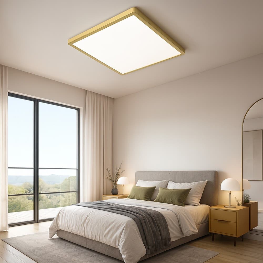PLAFONIERA LED MODERNA ULTRA SLIM QUADRATA 45W IP40 TECNOLOGIA CCT CON SWITCH PQ-450-3C - 12