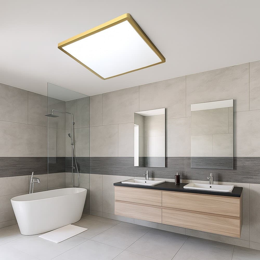 PLAFONIERA LED MODERNA ULTRA SLIM QUADRATA 45W IP40 TECNOLOGIA CCT CON SWITCH PQ-450-3C - 15