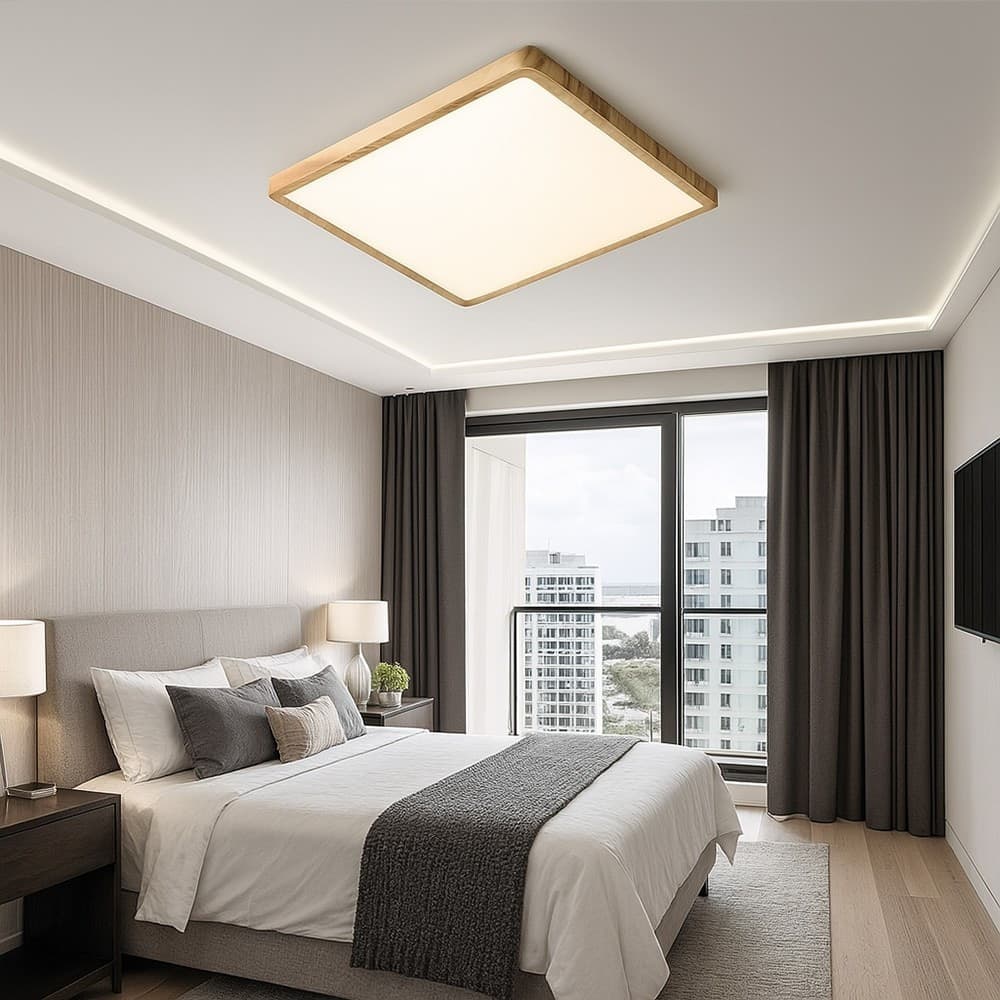 PLAFONIERA LED MODERNA ULTRA SLIM QUADRATA 45W IP40 TECNOLOGIA CCT CON SWITCH PQ-450-3C - 19