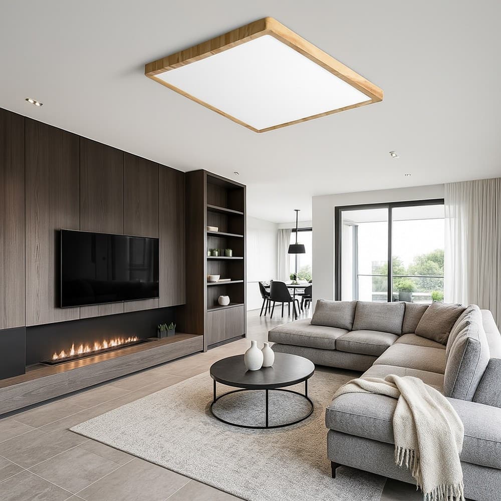 PLAFONIERA LED MODERNA ULTRA SLIM QUADRATA 45W IP40 TECNOLOGIA CCT CON SWITCH PQ-450-3C - 20