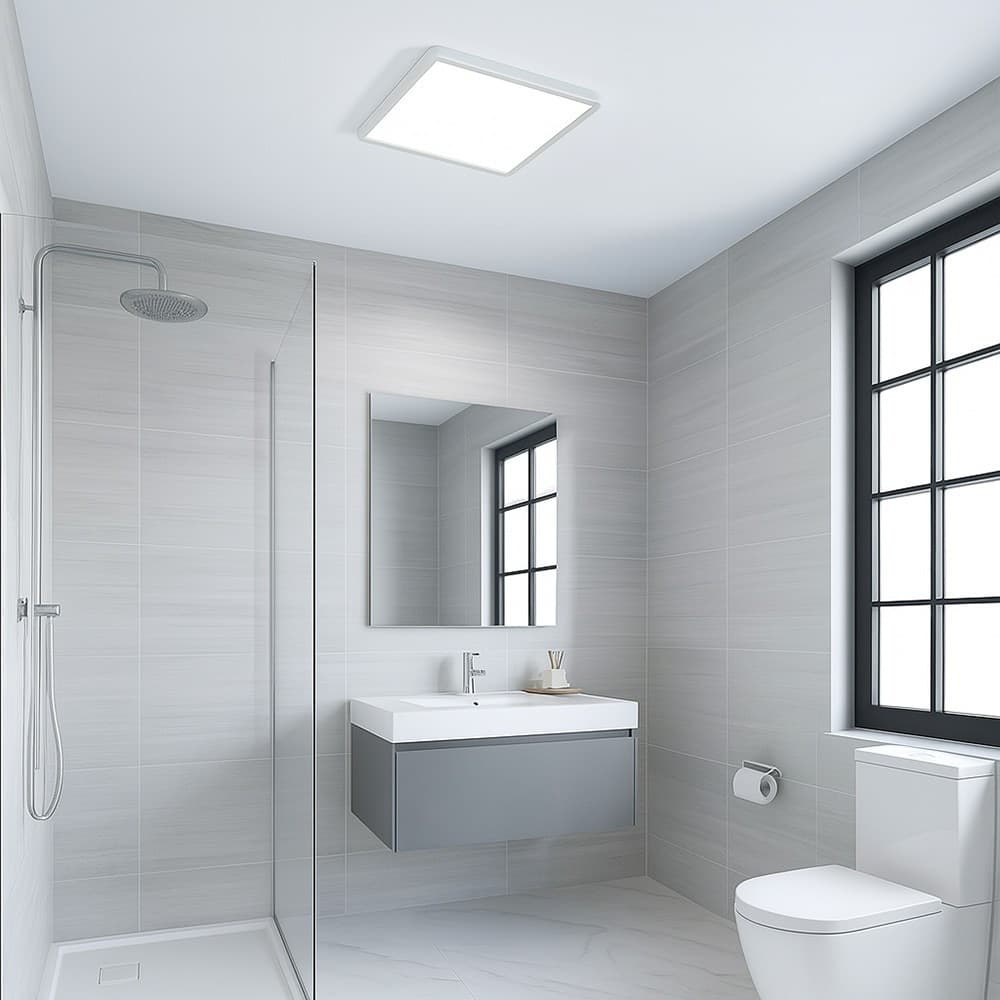 PLAFONIERA LED MODERNA ULTRA SLIM QUADRATA 45W IP40 TECNOLOGIA CCT CON SWITCH PQ-450-3C - 8