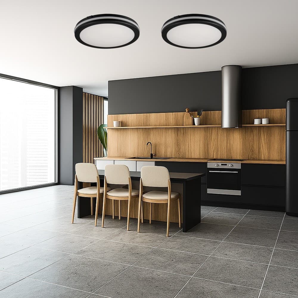 PLAFONIERA LED 29W TECNOLOGIA CCT APPLIQUE INTERNO ESTERNO SOFFITTO PARETE IP65 ESS-02-3C - 15