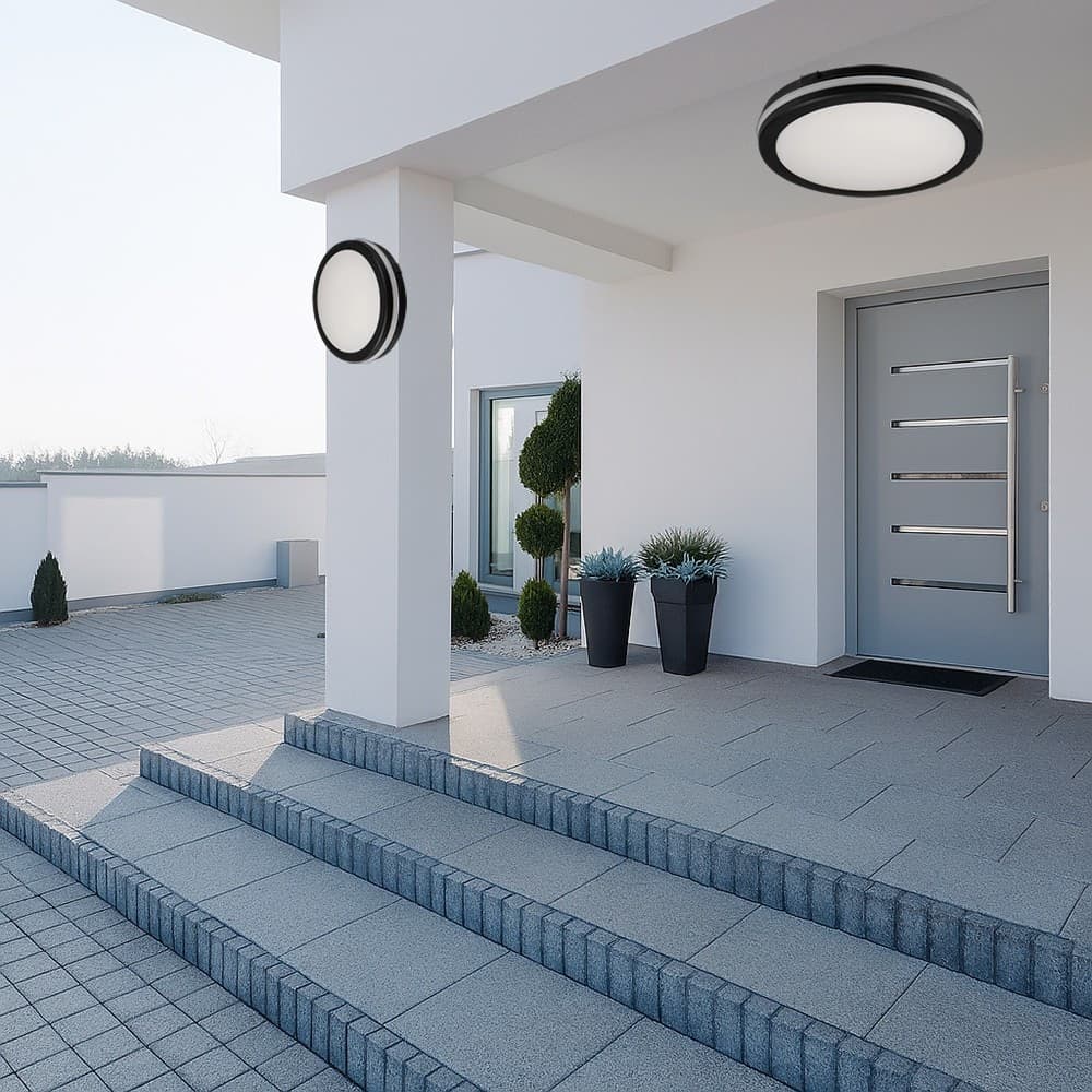 PLAFONIERA LED 29W TECNOLOGIA CCT APPLIQUE INTERNO ESTERNO SOFFITTO PARETE IP65 ESS-02-3C - 19