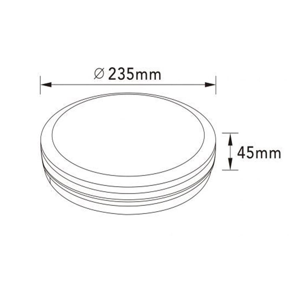 PLAFONIERA LED 29W TECNOLOGIA CCT APPLIQUE INTERNO ESTERNO SOFFITTO PARETE IP65 ESS-02-3C - 24