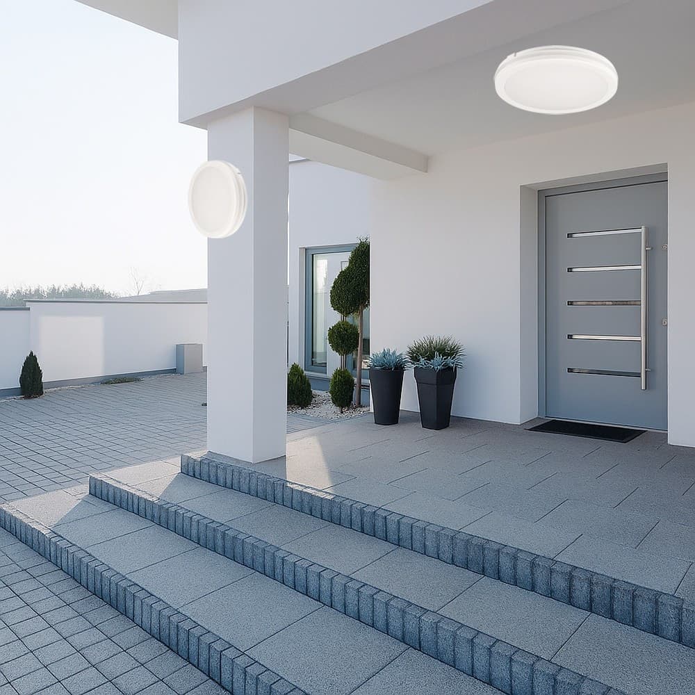 PLAFONIERA LED 29W TECNOLOGIA CCT APPLIQUE INTERNO ESTERNO SOFFITTO PARETE IP65 ESS-02-3C - 8