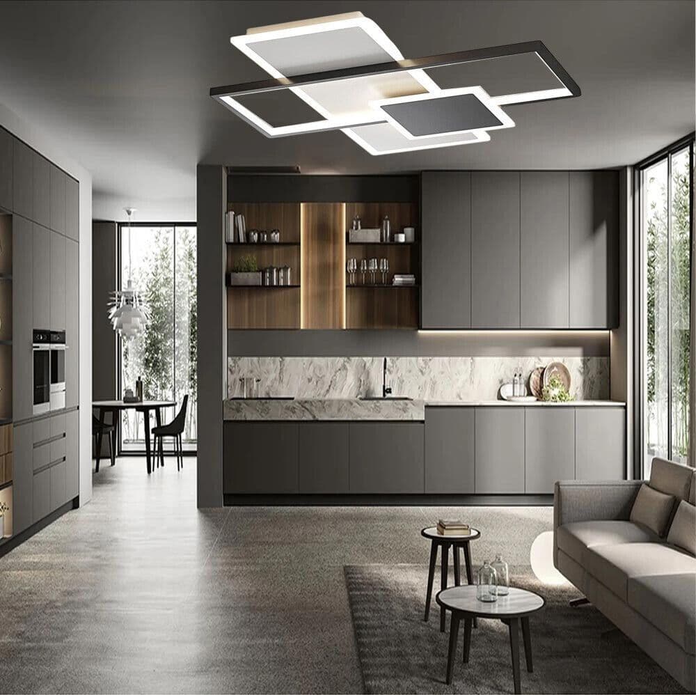 PLAFONIERA DA SOFFITTO A LED 46 W CON TECNOLOGIA CCT CON SWITCH 3 COLORAZIONE C60-3C - 6