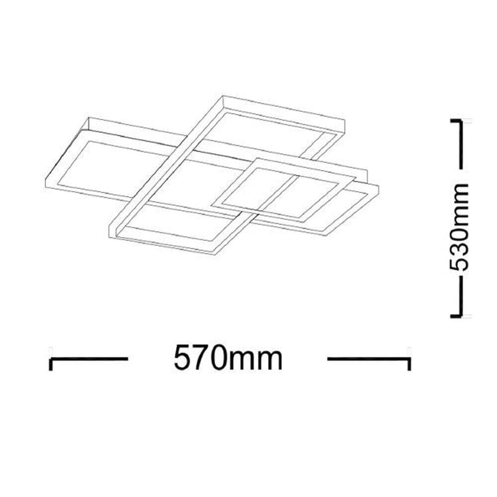 PLAFONIERA DA SOFFITTO A LED 46 W CON TECNOLOGIA CCT CON SWITCH 3 COLORAZIONE C60-3C - 8