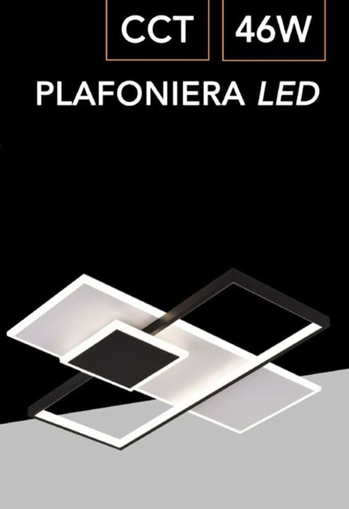 PLAFONIERA DA SOFFITTO A LED 46 W CON TECNOLOGIA CCT CON SWITCH 3 COLORAZIONE C60-3C - 9