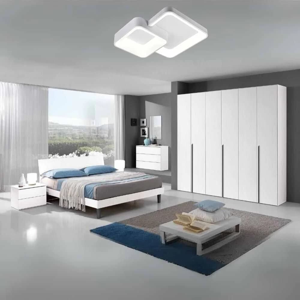 PLAFONIERA SOFFITTO LED 58W 2 QUADRATI LAMPADARIO CCT 3 COLORAZIONI 3000K A 6500K C59-3C - 11
