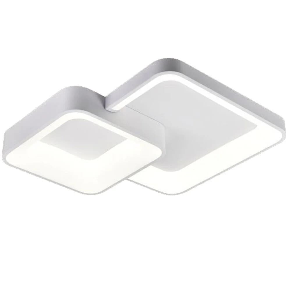 PLAFONIERA SOFFITTO LED 58W 2 QUADRATI LAMPADARIO CCT 3 COLORAZIONI 3000K A 6500K C59-3C - 8