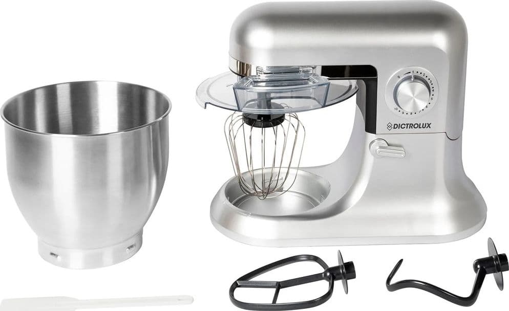 IMPASTATRICE PLANETARIA MULTIFUNZIONE 10 VELOCITÀ 3 FRUSTE CIOTOLA 6,5LT 1600W MANOPOLA LED - 3