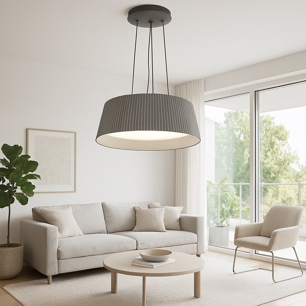 LAMPADARIO A LED 36 WATT 3240LM IP20 A SOSPENSIONE GRIGIO TECNOLOGIA CCT SWITCH B83-G3C - 3