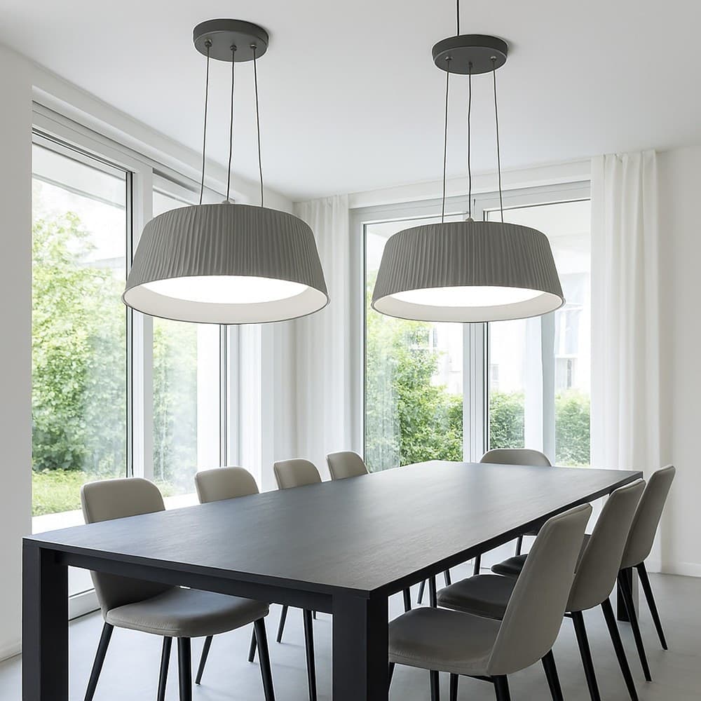 LAMPADARIO A LED 36 WATT 3240LM IP20 A SOSPENSIONE GRIGIO TECNOLOGIA CCT SWITCH B83-G3C - 5