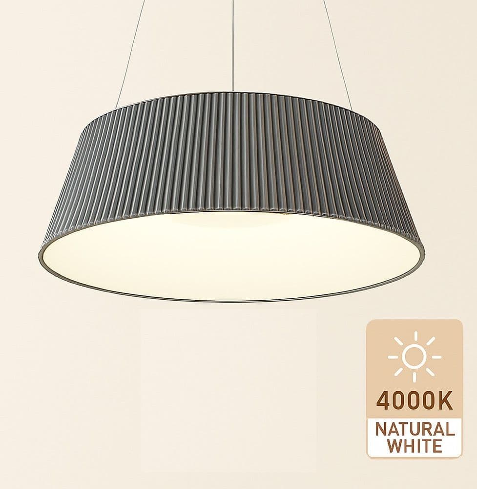 LAMPADARIO A LED 36 WATT 3240LM IP20 A SOSPENSIONE GRIGIO TECNOLOGIA CCT SWITCH B83-G3C - 8