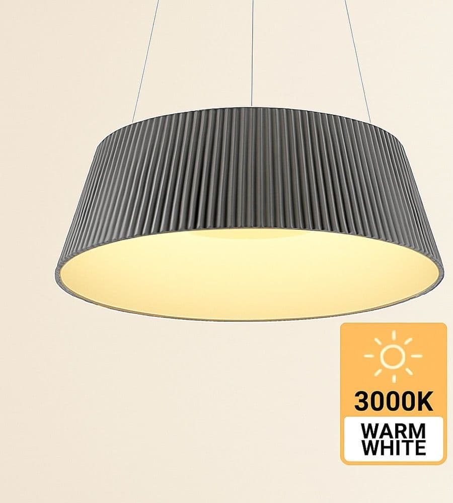 LAMPADARIO A LED 36 WATT 3240LM IP20 A SOSPENSIONE GRIGIO TECNOLOGIA CCT SWITCH B83-G3C - 9