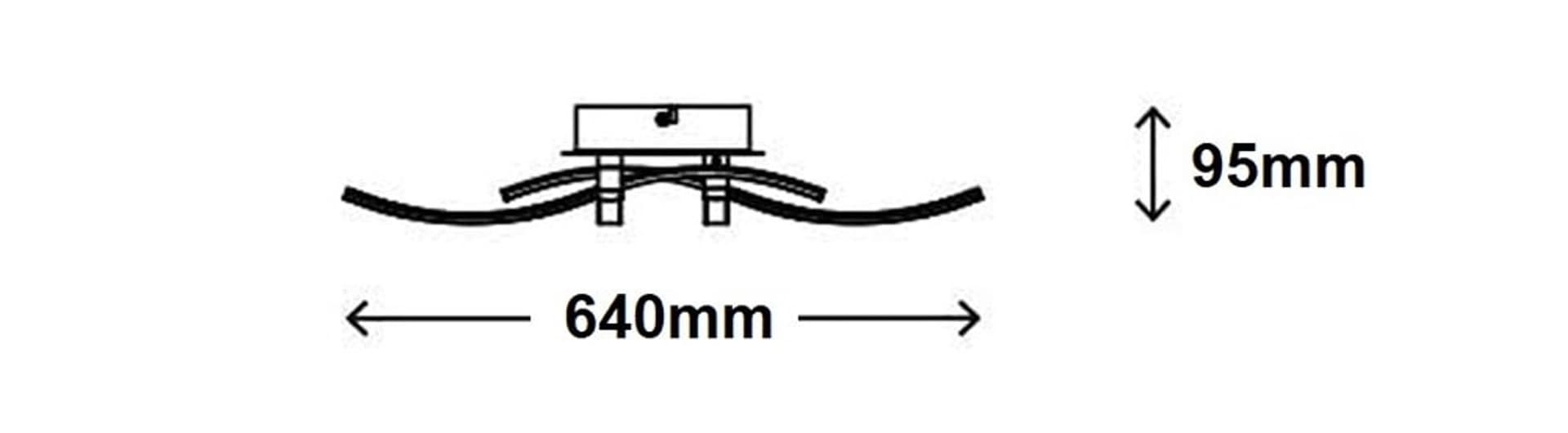 LAMPADARIO PLAFONIERA LED MODERNO A SOFFITTO 35 WATT 4 BRACCI ONDULATI CCT 3IN1 C05-3C - 2