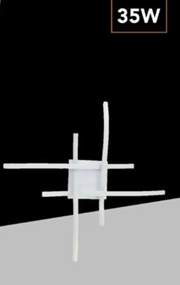 LAMPADARIO PLAFONIERA LED MODERNO A SOFFITTO 35 WATT 4 BRACCI ONDULATI CCT 3IN1 C05-3C - 3