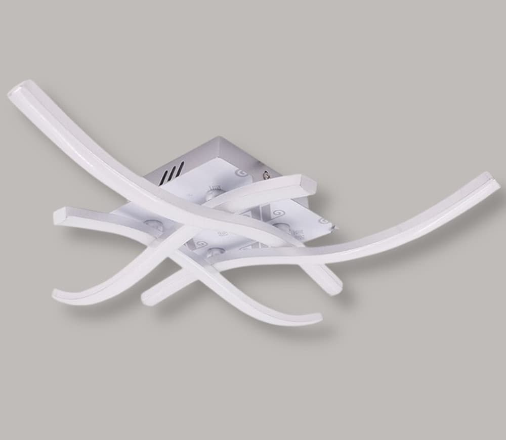 LAMPADARIO PLAFONIERA LED MODERNO A SOFFITTO 35 WATT 4 BRACCI ONDULATI CCT 3IN1 C05-3C - 4