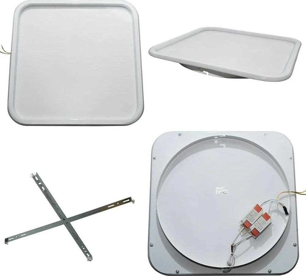 PLAFONIERA LAMPADA DA SOFFITTO QUADRATA 50W 4000LM CON BORDO TECNOLOGIA CCT IP20 C12-3C - 11
