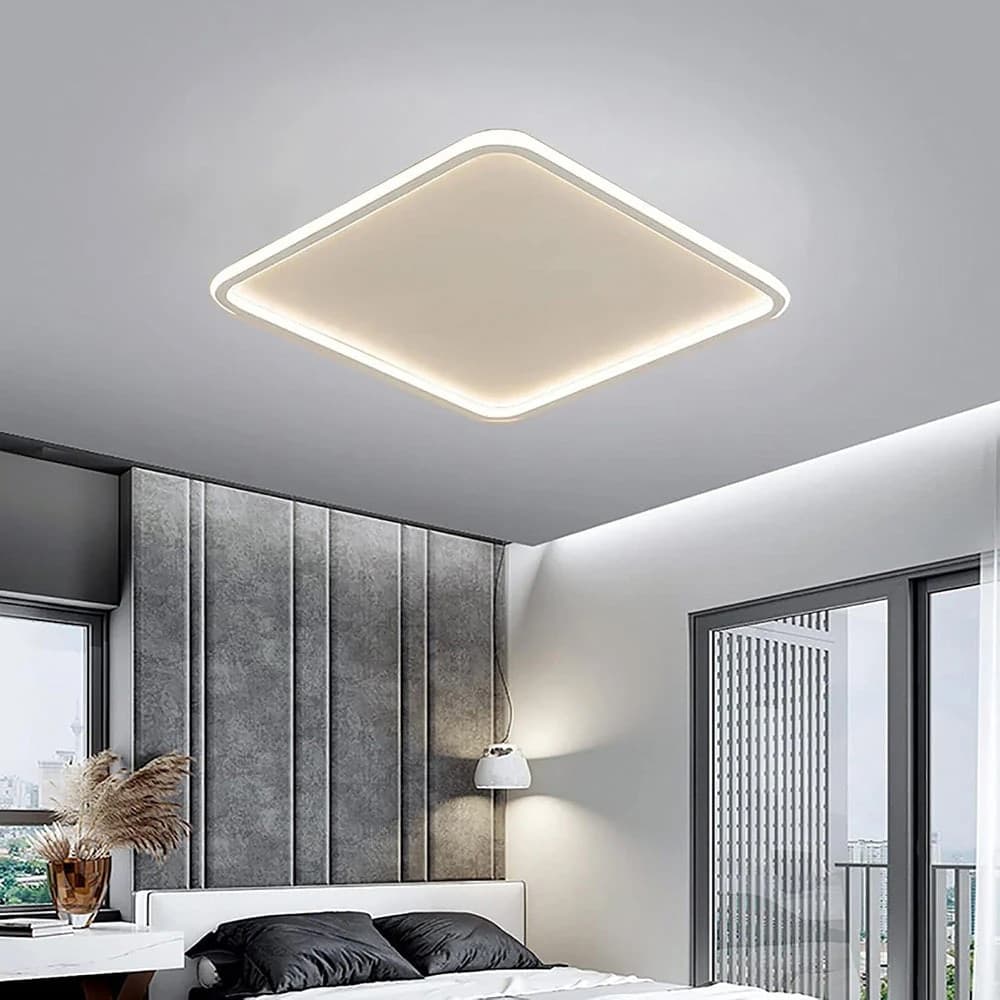 PLAFONIERA LAMPADA DA SOFFITTO QUADRATA 50W 4000LM CON BORDO TECNOLOGIA CCT IP20 C12-3C - 8
